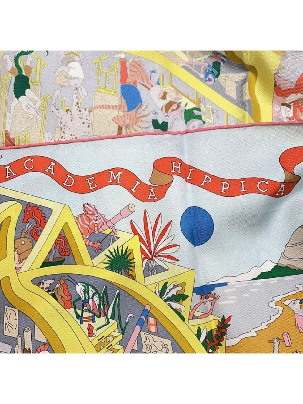 Hermes Scarf Carre 90 Academia Hipica Silk